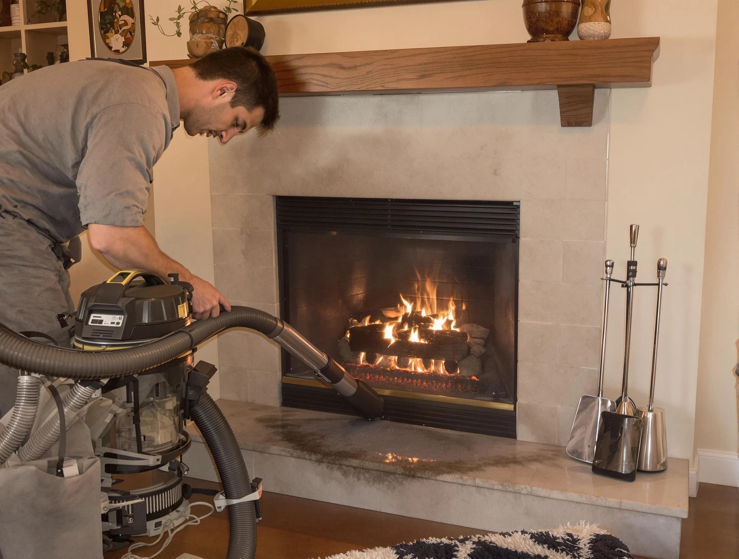 Routine fireplace upkeep by Lake Wilderness Chimney Sweep in Lake Wilderness, VA