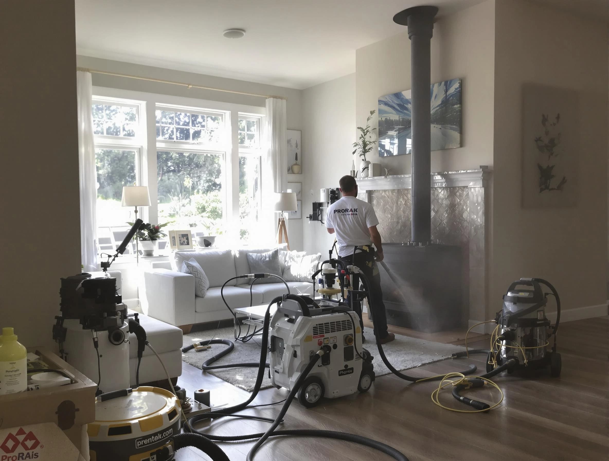 Soot removal service by Lake Wilderness Chimney Sweep for a fireplace in Lake Wilderness, VA