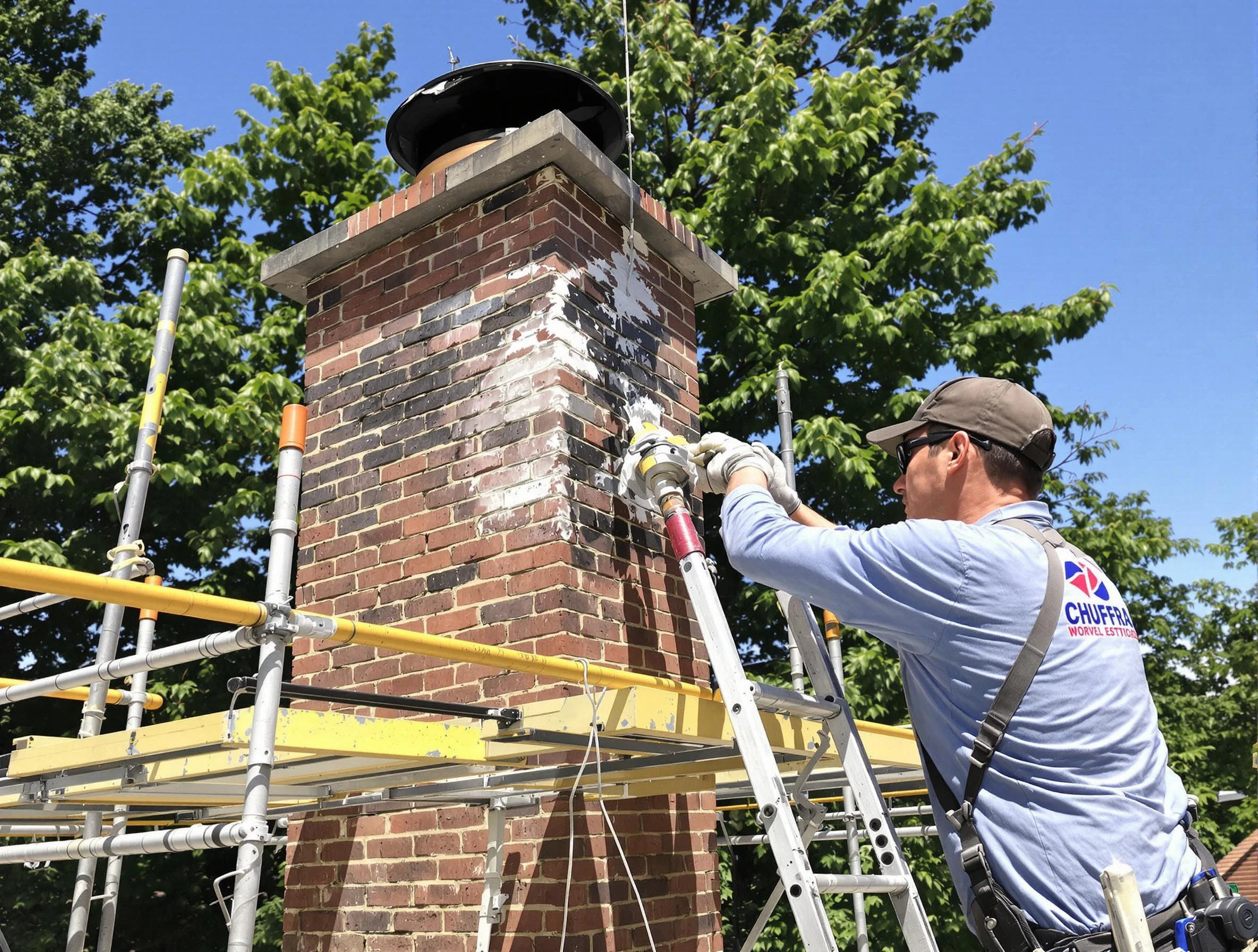 Structural chimney repair by Lake Wilderness Chimney Sweep in Lake Wilderness, VA